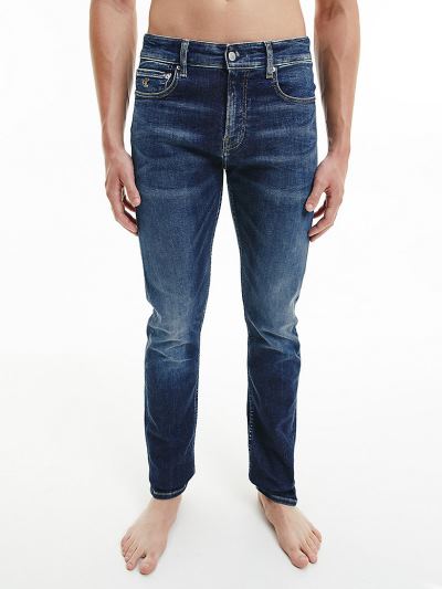 Calvin Klein Ruhák HU099096 | Calvin Klein Slim Férfi Farmernadrág Sötét Kék